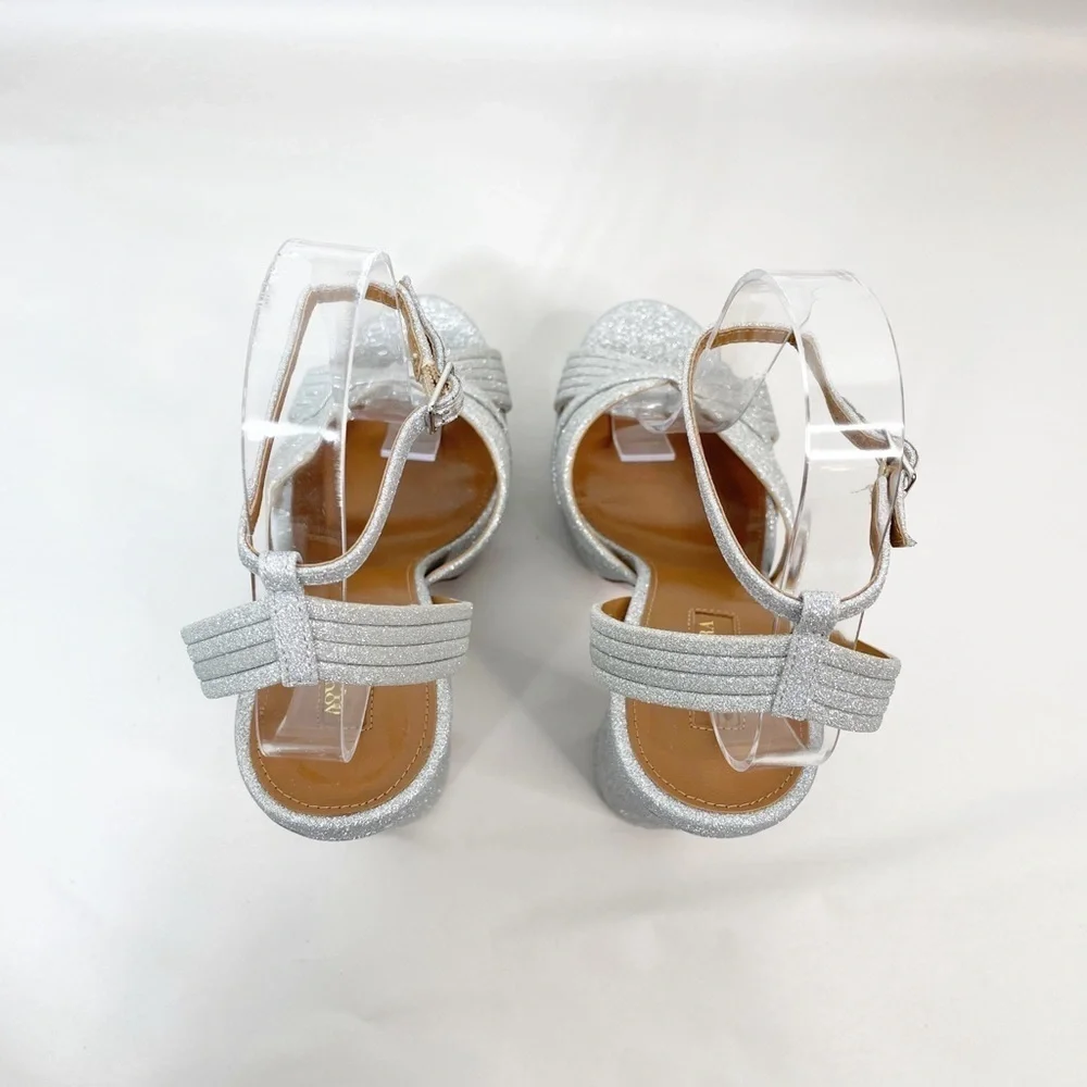 Like New Aquazzura Sundance Platform Glitter Platform Heels